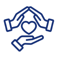 Icon of hands cupping a heart